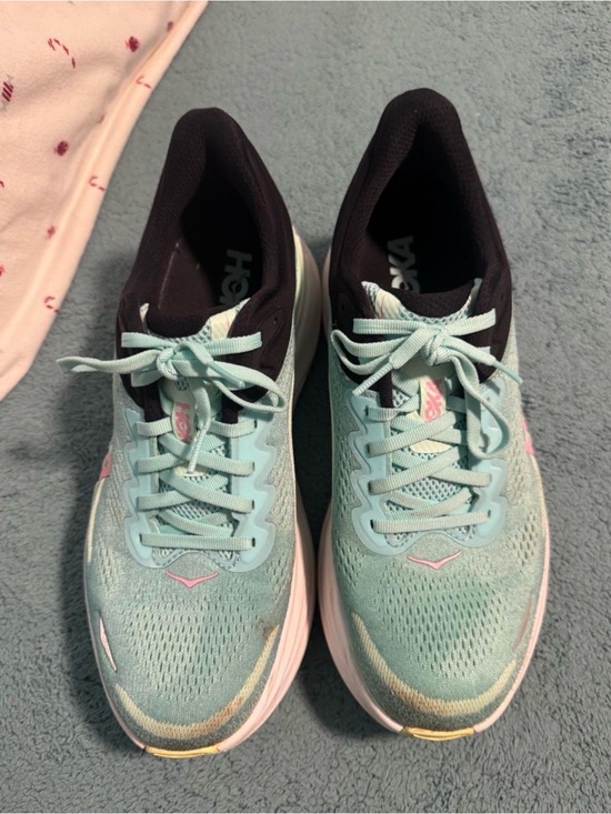 Hoka Shoes - Hoka Women's Mint and Black Running Sneakers